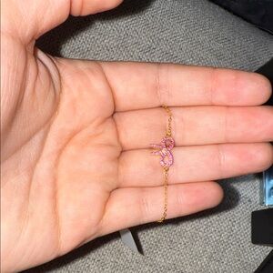 Elegant Pink Bow Bracelet